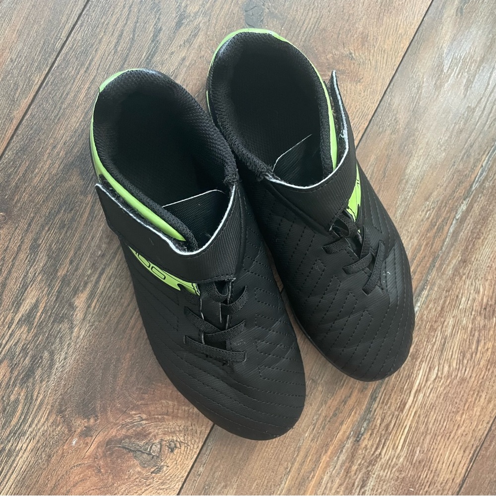 Decathlon Black and Neon Green Soccer Cleats